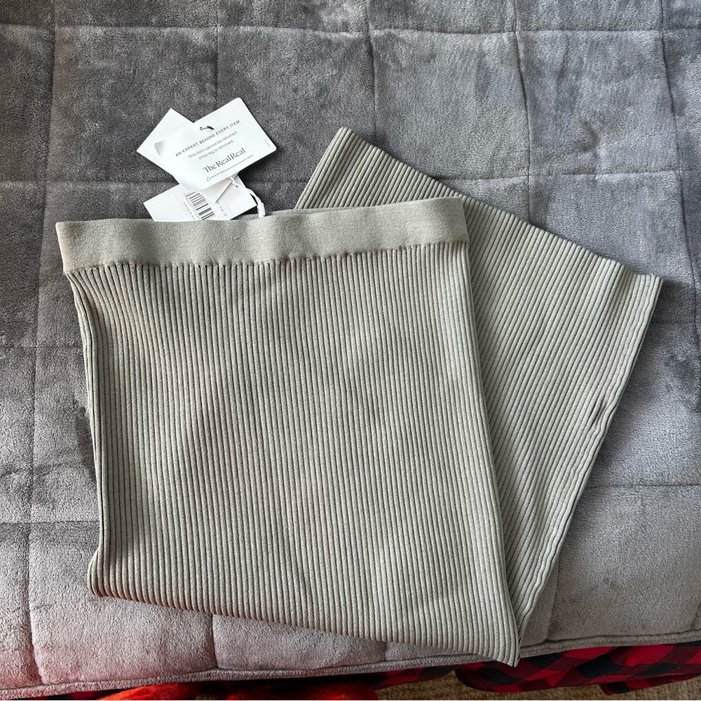 NWT Anine Bing Julian Rib Knit Midi Skirt, Size Medium